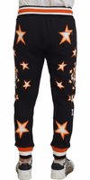 Black Orange Star Trousers Sport Pants 1
