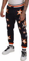 Black Orange Star Trousers Sport Pants 2