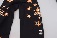 Black Orange Star Trousers Sport Pants 4