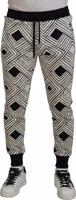 Black White Cotton Trousers Sport Pants 2