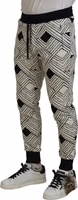 Black White Cotton Trousers Sport Pants 3