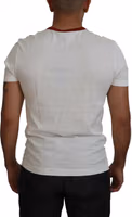 Cotton White Logo Print Crewneck T-shirt 2