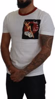 Cotton White Logo Print Crewneck T-shirt 4