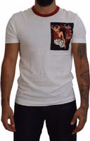 Cotton White Logo Print Crewneck T-shirt 5
