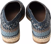Blue Gray Leather Buffalo Espadrille Shoes 4