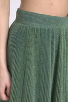 تنورة ميتاليك خضراء بخصر عالٍ وقصة A وثنيات 5