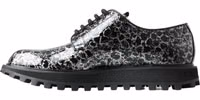 Black White Derby Patent Leather Shoes 1