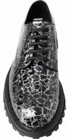 Black White Derby Patent Leather Shoes 3