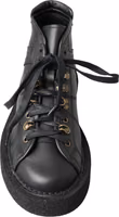 Black Leather Slip on Stretch Boots 3