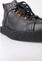 Black Leather Slip on Stretch Boots 4
