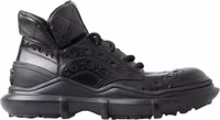 Black Leather Ankle Casual Boots 5