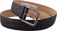 Black Calf Leather Brown Backend Belt 1