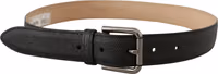 Black Calf Leather Brown Backend Belt 2