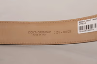 Black Calf Leather Brown Backend Metal Buckle Belt 4