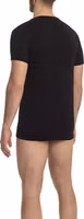 Black Cotton Men's V-Neck T-Shirt 2