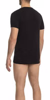 Black Cotton Men T-Shirt 2