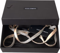 Beige Silk Clear Crystal Bow Waist Belt 3