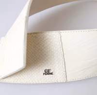 Off White Waxed Cotton Wide Fashion Waistband Belt 4