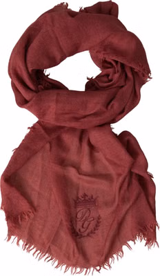 Maroon Cashmere Knit Wrap Shawl Fringe Scarf