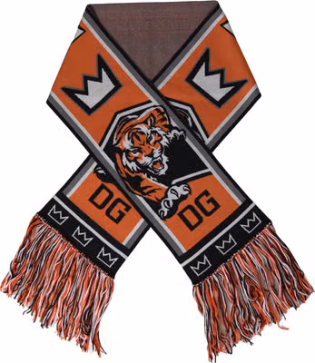 Multicolor Wool DG Royals Wrap Fringe Scarf