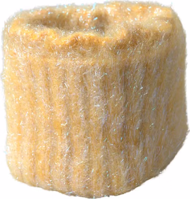 Yellow Polyester Mohair Fiber Neck Wrap Scarf