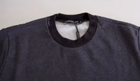 Dark Gray Cotton Crew Neck Pullover Sweater 4