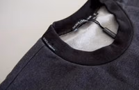 Dark Gray Cotton Crew Neck Pullover Sweater 5