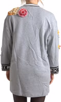 Gray DG Amore Queen Floral Pullover Sweater 4