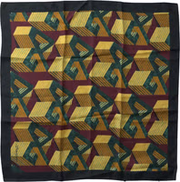 Multicolor Printed Square Handkerchief Scarf 1