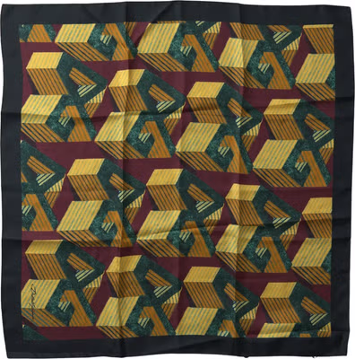 Multicolor Printed Square Handkerchief Scarf