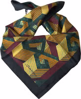 Multicolor Printed Square Handkerchief Scarf 3