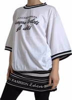White Cotton DG Fashion Crew Neck Tee T-shirt 2