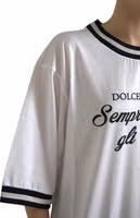 White Cotton DG Fashion Crew Neck Tee T-shirt 4
