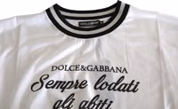 White Cotton DG Fashion Crew Neck Tee T-shirt 5