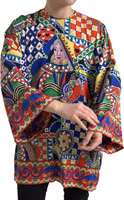 Multicolor Printed Long Sleeves Blouse Top 2
