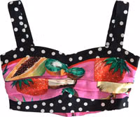 Multicolor Silk Cropped Bustier Corset Top 5