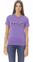 Purple Cotton Women T-Shirt 1