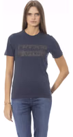 Blue Cotton Women T-Shirt 2