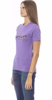 Purple Cotton Women T-Shirt 3