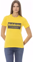 Yellow Cotton Women T-Shirt 2