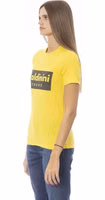 Yellow Cotton Women T-Shirt 3