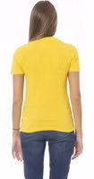 Yellow Cotton Women T-Shirt 4
