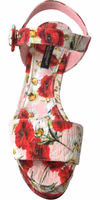 Multicolor floral print Wedges Floral Ankle Strap Sandals 2