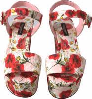Multicolor floral print Wedges Floral Ankle Strap Sandals 3