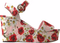 Multicolor floral print Wedges Floral Ankle Strap Sandals 5