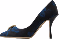 Blue Floral Ayers Crystal Pumps Shoes 1