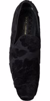 Black Brocade Loafers Formal Shoes 5