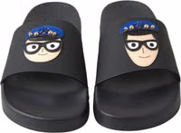 Black Slides Sandals Beach Saint Barth Shoes 3