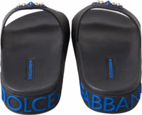 Black Slides Sandals Beach Saint Barth Shoes 4