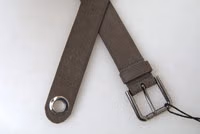 Brown Leather Metal Buckle Men Cintura Belt 3